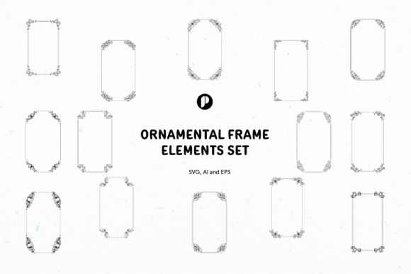 Download Ornamental Frame Elements Set - Ornamental frame Collection