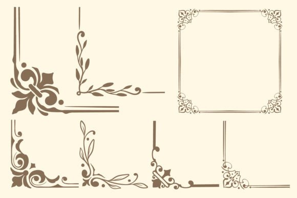 Download Corner Ornamental Frame Vector Set - Ornamental frame Collection