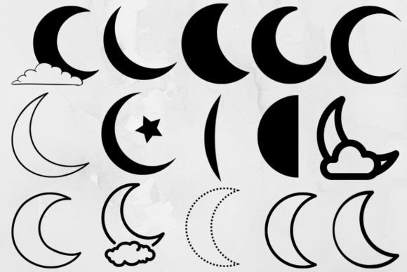 Download Crescent Moon Svg Bundle - Crescent moon Collection