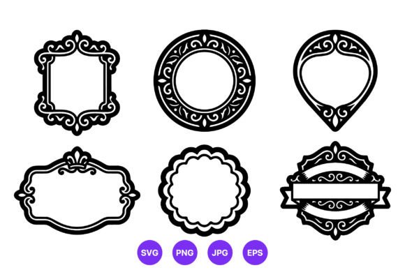 Download Black Ornamental Frame Set - Ornamental frame Collection