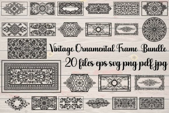 Download Vintage Ornamental Frame Bundle - Ornamental frame Collection