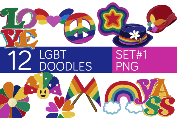 Download 12 LGBT Clipart Doodles - Clipart doodles Collection